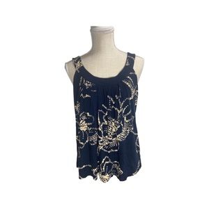 Express navy floral tank top